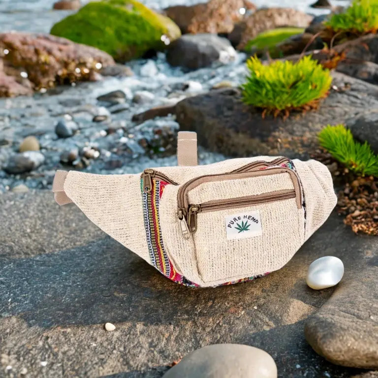 Unisex hemp torbica za oko struka s više džepova