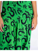 Kimago zelene afgan hlače s Om simbolom